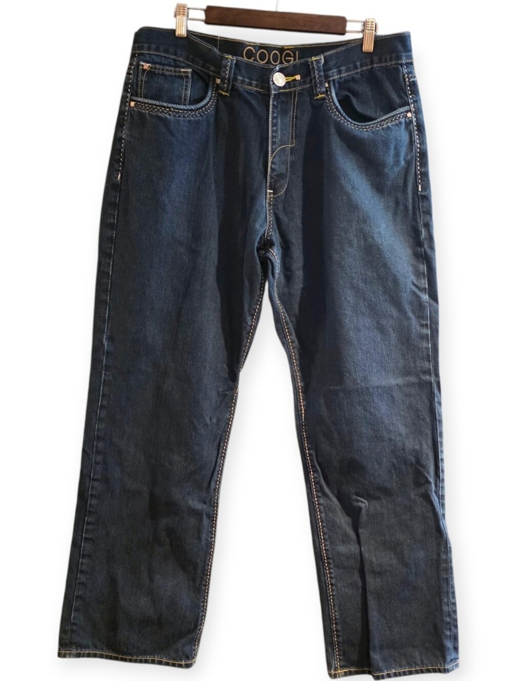 COOGI Australia Dark Wash Embroidered Pocket Jeans W36 L34